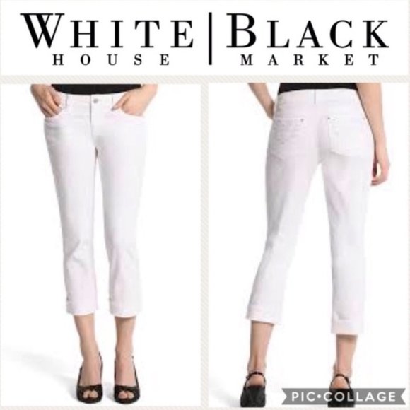 White House Black Market Noir Crop Leg Jeans - Picture 5 of 12